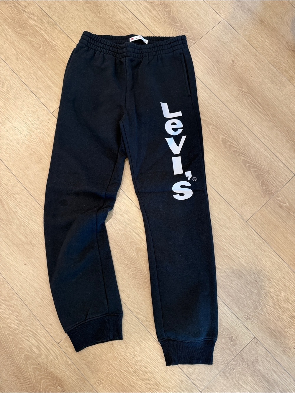Levi's Black Jogger Sweatpants with White Side Logo With Excellent Condition